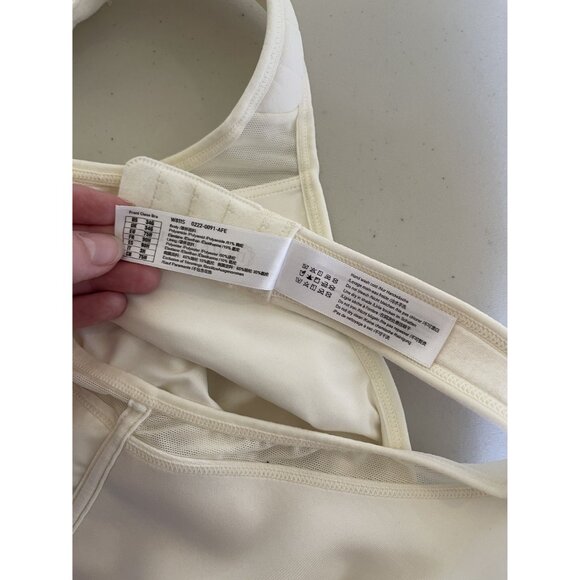 DELMIRA 34G Cream Ivory Bra Unlined Front Closure X-Shape Back Posture Wireless - Picture 9 of 9
